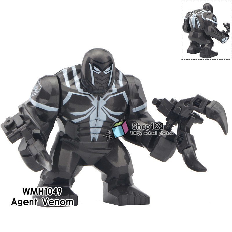 Single Sale Big Size Agent Venom Flash Thompson Marvel Spider-Man Minifigures