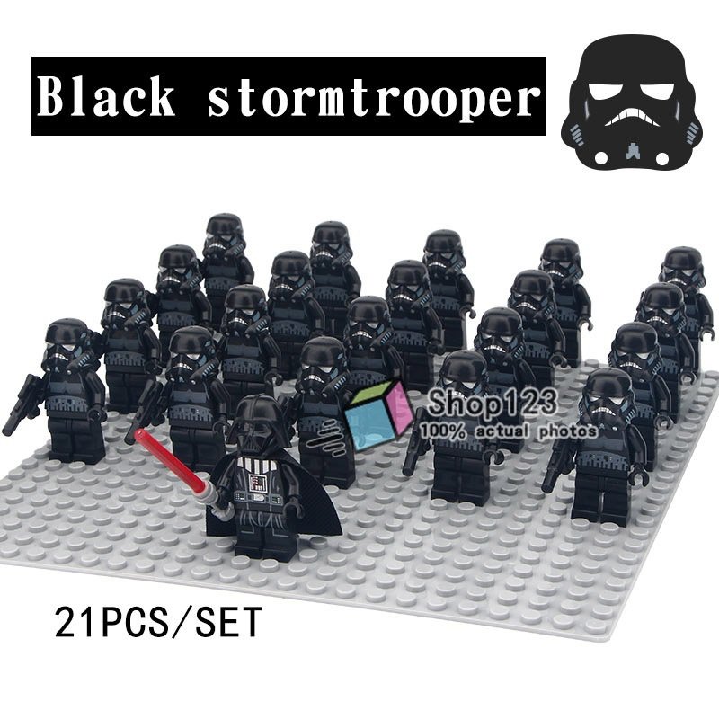21pcs Star Wars Movie Minifigures Empire Army Darth Vader & Shadow stormtroopers