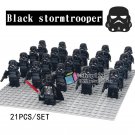 21pcs Star Wars Movie Minifigures Empire Army Darth Vader & Shadow stormtroopers