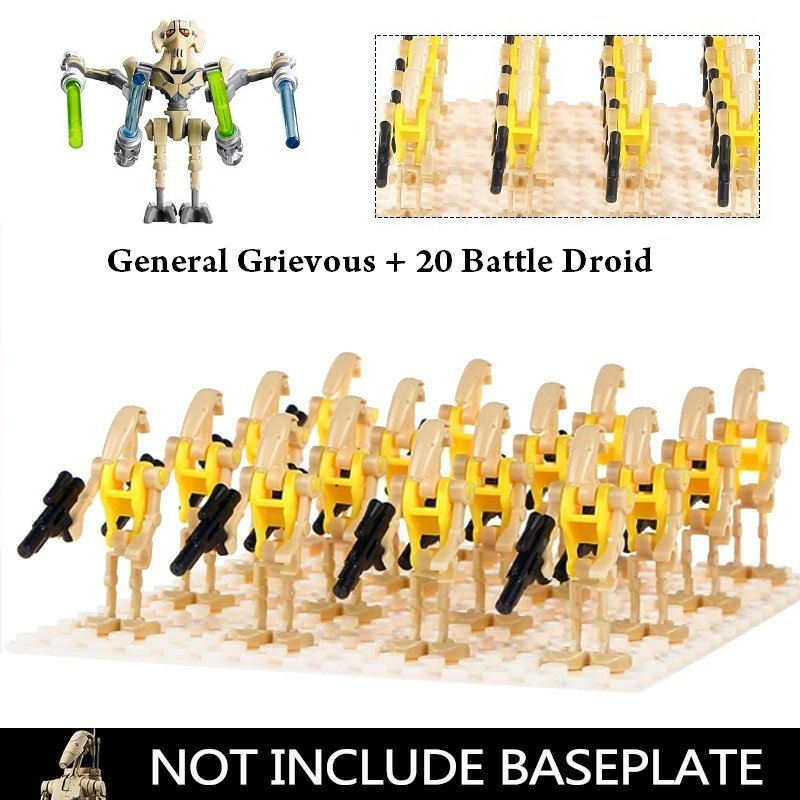 21pcs/set General Grievous & Battle Droid Star Wars Revenge of Sith Minifigures