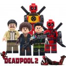 5pcs/set Superhero Marvel Deadpool 2 Movie Domino Cable Peter Minifigures Block