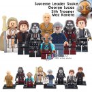 8pcs/set Star Wars Movie Minifigures Han Solo Luke Skywalker Snoke Sith trooper
