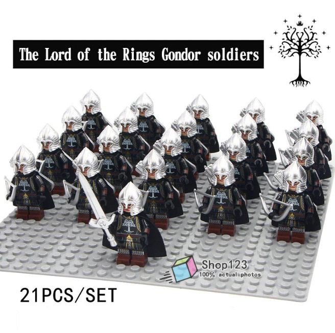 21pcs Soldiers of Gondor Army Archer Infantry The Lord of the Rings Minifigures