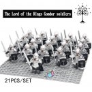 21pcs Army soldiers of Gondor Swords With Armor Lord of the Rings Minifigures