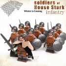 10pcs/set Game of Thrones Minifigures Jory Cassel Army of House Stark Infantry