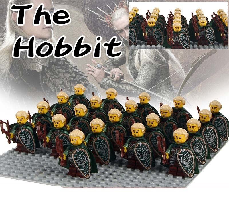 21pcs/set Hobbit Lord of the Rings Elf Hunter Archer of Elves Army Minifigures