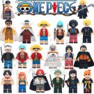 20pcs/set One Piece Anime Series Minifigures Akainu Whitebeard Garp Shanks Sabo