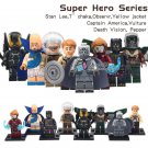 8pcs/set Marvel Superhero Avengers Stan Lee T'Chaka Pepper Vision Minifigures