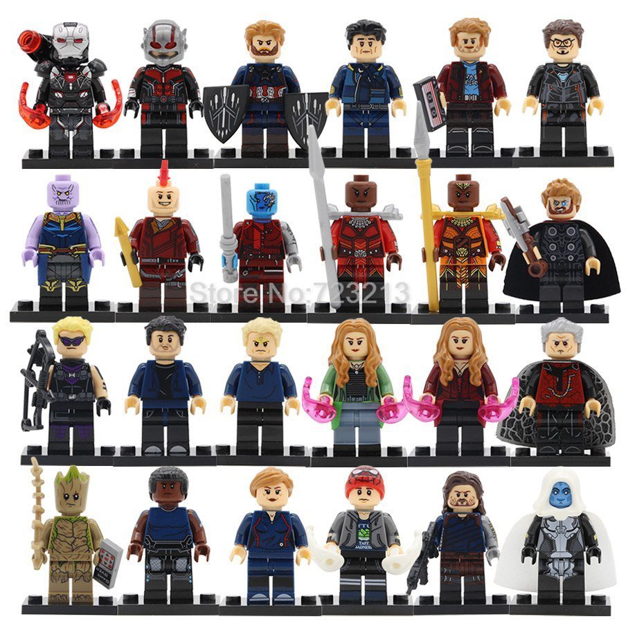 24pcs Avengers Infinity War Endgame Minifigures Thanos Ant-man Pepper Supergiant