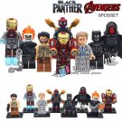 8pcs/set Ghost Rider Avengers Red Skull Black Panther Ulysses Klaw Minifigures
