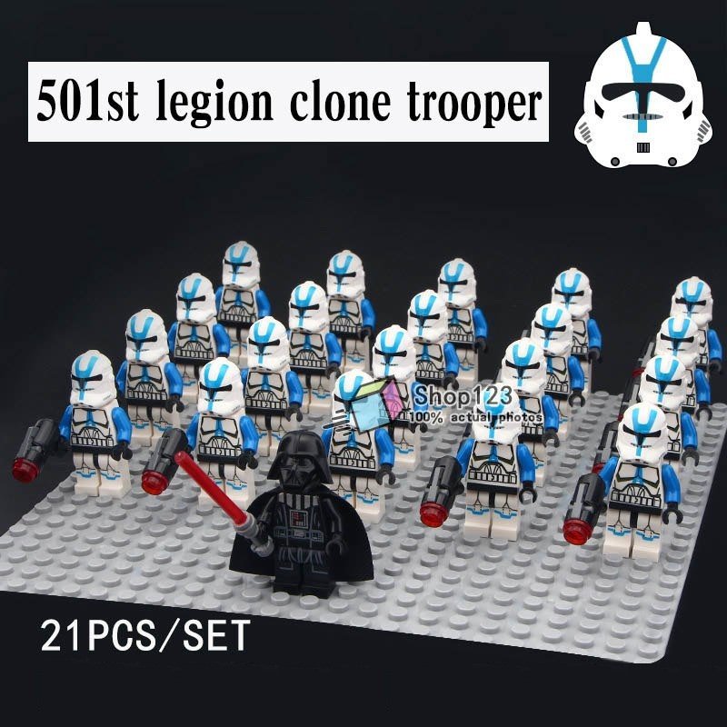 21pcs/set Darth Vader Commanded 501st Legion Clone Trooper Star Wars Minifigures