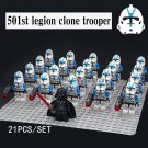 21pcs/set Darth Vader Commanded 501st Legion Clone Trooper Star Wars Minifigures