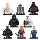 8pcs/set Star Wars Movies Minifigures Luke Skywalker Darth Revan Maul Chewbacca