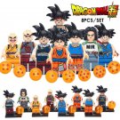 8pcs Anime Dragon Ball Minifigures Goku Krillin Tien Shinhan Android 17 Bardock