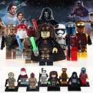 8pcs Star Wars Movie Minifigures Jedi Luminara Windu Darth Malgus Rebel trooper