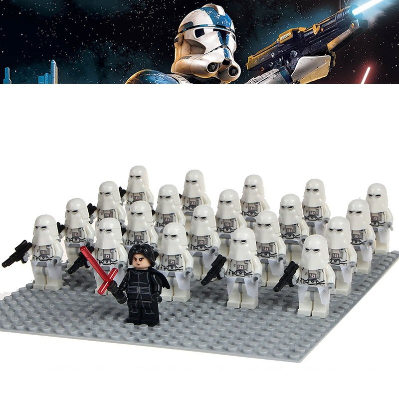 21pcs/set Snowtroopers Army And Kylo Ren Star Wars The Last Jedi Minifigures