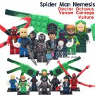 8pcs/set Spider-Man Movie Minifigures Vulture Octopus Venom Riot Carnage Eddie