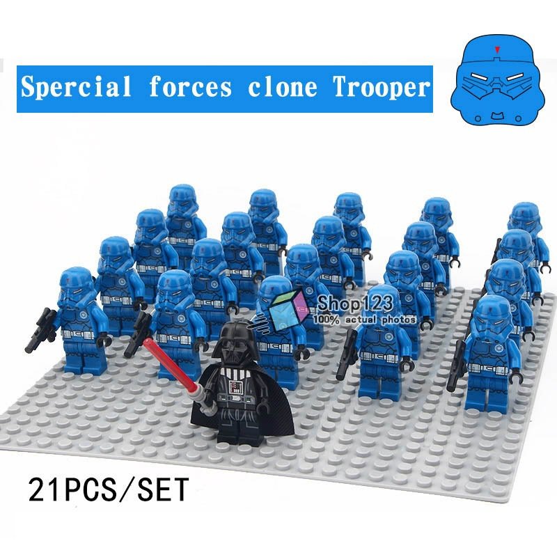 21pcs Star Wars Minifigures Darth Vader Commanded Special Forces Clone troopers