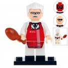 KFC Fried Chicken Man Harland Sanders Moc Minifigures Block Gift For Kids