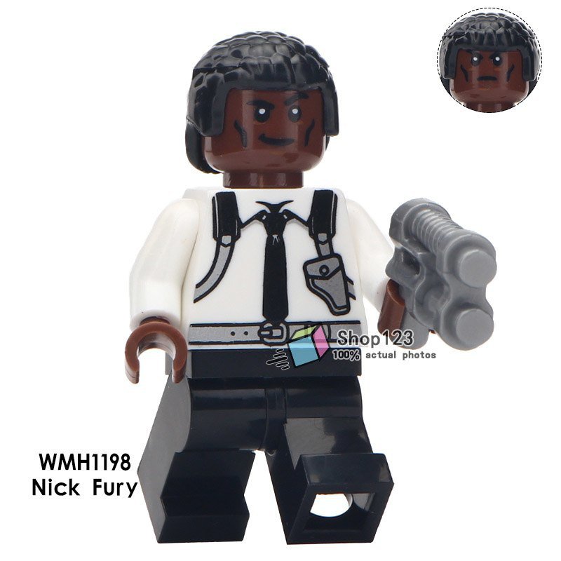 Nick Fury Superhero Captain Marvel Movie Single Sale Minifigures Block Toy