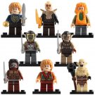 8pcs/set The Hobbit Lord of the Rings Yazneg Orcs Bilbo Frodo Azog Minifigures