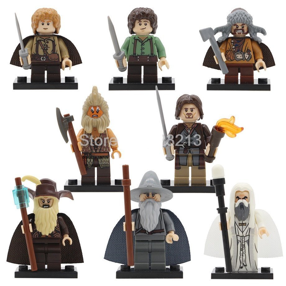 8pcs The Lord of the Rings Minifigures Gandalf Saruman Aragorn Samwise Radagast