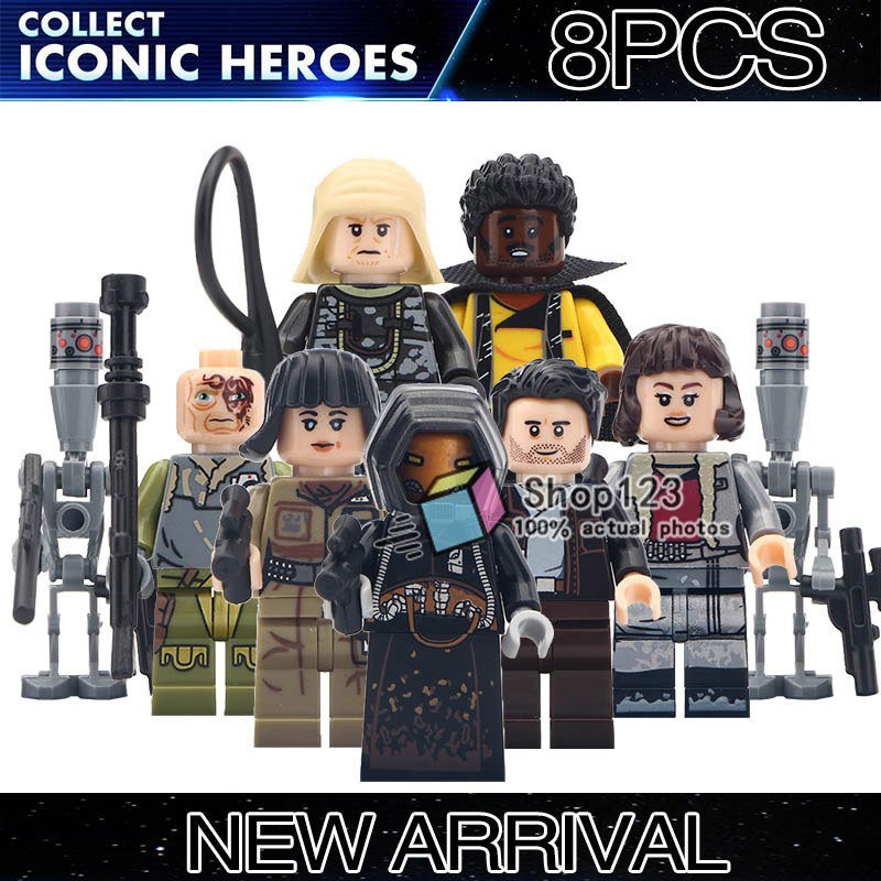 8pcs/set Star Wars Movies Obi-Wan Qi'Ra Quay Tolsite Lando IG-88 Minifigures Toy