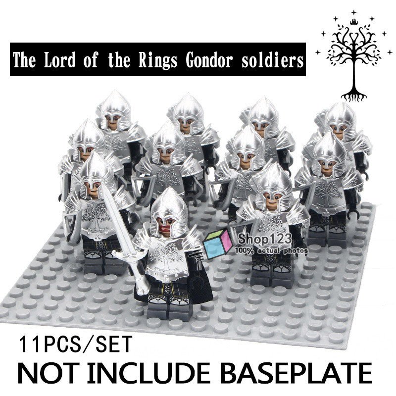 11pcs/set The Lord of the Rings Gondor Soldiers Armored Archers Minifigures