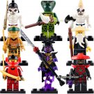 8pcs/set Ninjago The Overlord Stone Scout Samurai X Wu Nuckal Chokun Minifigures