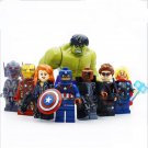 8pcs/set Super Heroes Avengers Age of Ultron Hulk Thor Hawkeye Minifigures Block