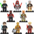 8pcs/set Star Wars Minifigures Kao Cen Darach Jedi Knight C-3PO Obi-Wan Anakin