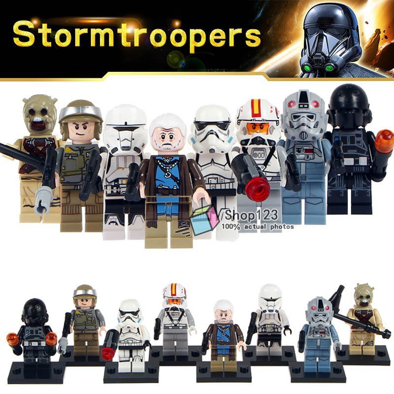 8pcs/set Star Wars Movie Minifigures Tusken Raider Figure Lor San Tekka Pilot