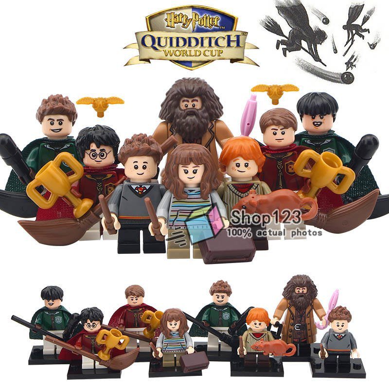 8pcs/set Harry Potter Movie Oliver Wood Bole Rubeus Hagrid Hermione Minifigures