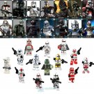 14Pcs/set Star Wars Commander Clone Trooper Collection Minifigures Building Toy