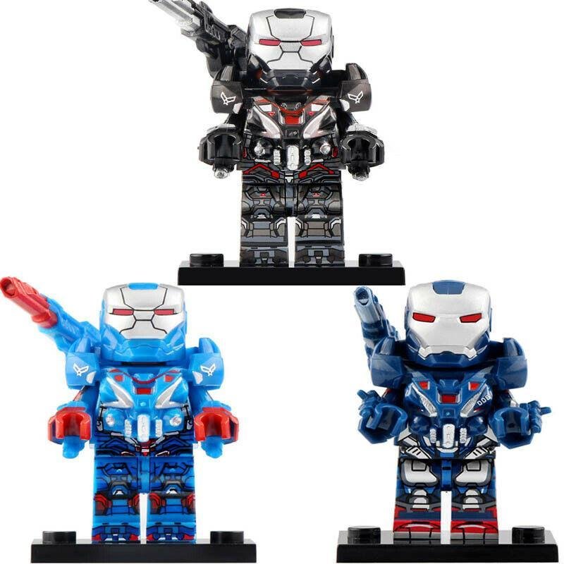 3Pcs/set War Machine Iron Patriot Iron Man Marvel Avengers Endgame Minifigures