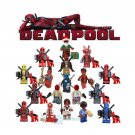 18Pcs 2nd Different Style Deadpool Superhero Minifigures Building Blocks DIY Toy