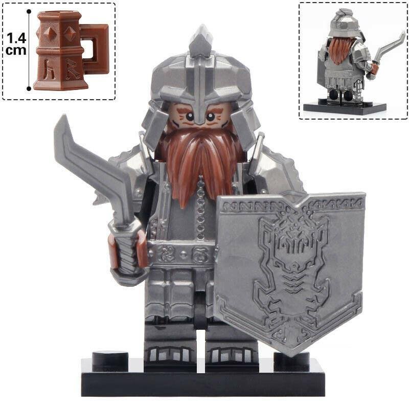 Dwarf Warrior The Hobbit Lord Of The Rings Minifigures Building Toys Gift