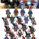 20Pcs/set Iron Man Helper War Machine Iron Patriot Pepper Rescue  Minifigure
