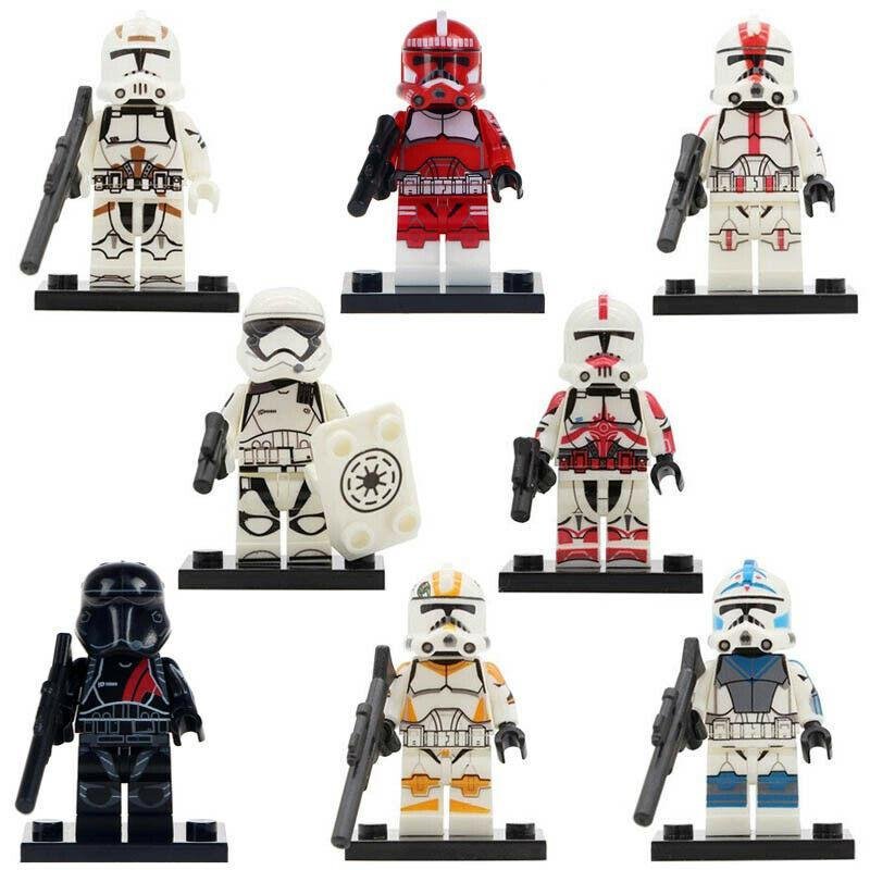 8Pcs/set Clone Troopers Army Military Star Wars  Minifigures Block Toys Gift