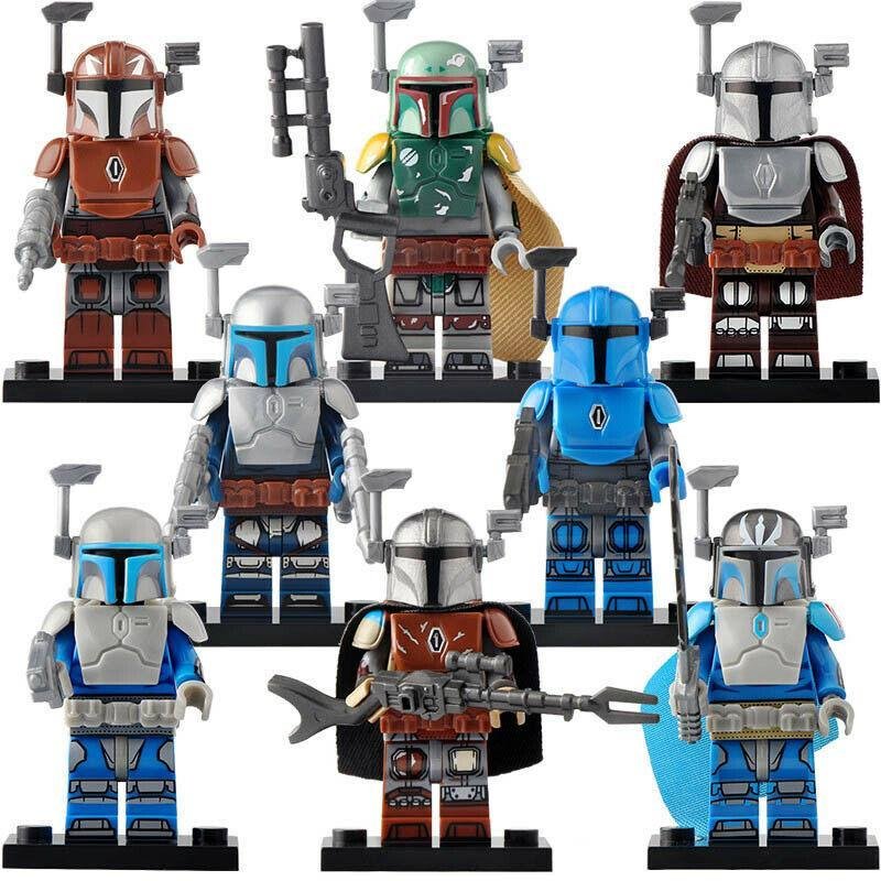 8Pcs The Mandalorian Jango Fett Vizsla Death Watch Star Wars  Minifigure Toy