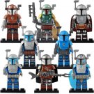 8Pcs The Mandalorian Jango Fett Vizsla Death Watch Star Wars  Minifigure Toy