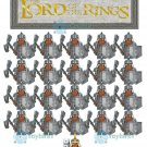 21Pcs The Lord Of The Ring Hobbit Red Beard Dwarf army with Axe Minifigures