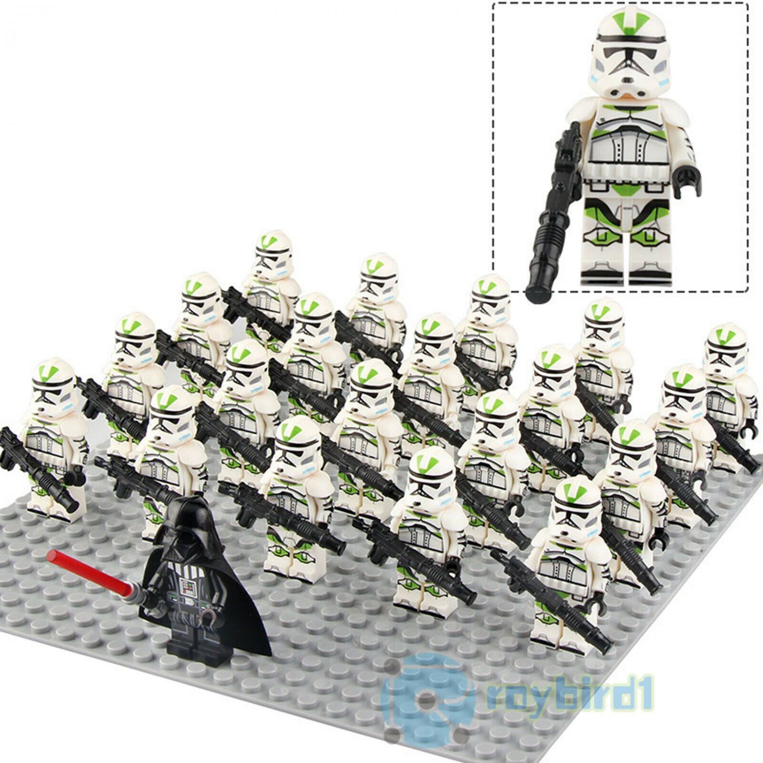 21Pcs/set Heavy Armor 442nd Siege Battalion Trooper Star Wars Minifigures