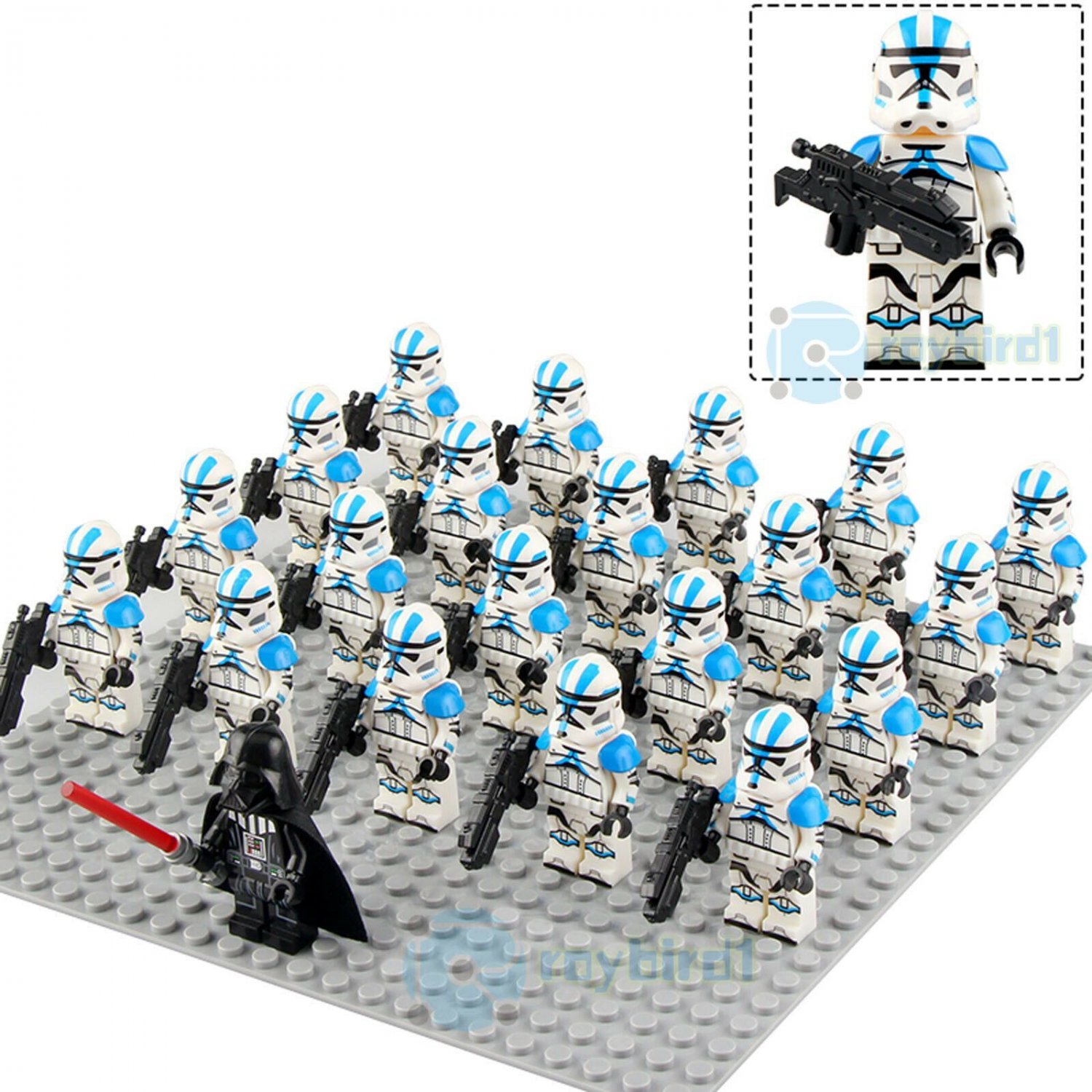 21Pcs/set Heavy Armor 501st Legion Clone Trooper Star Wars Minifigures Toys