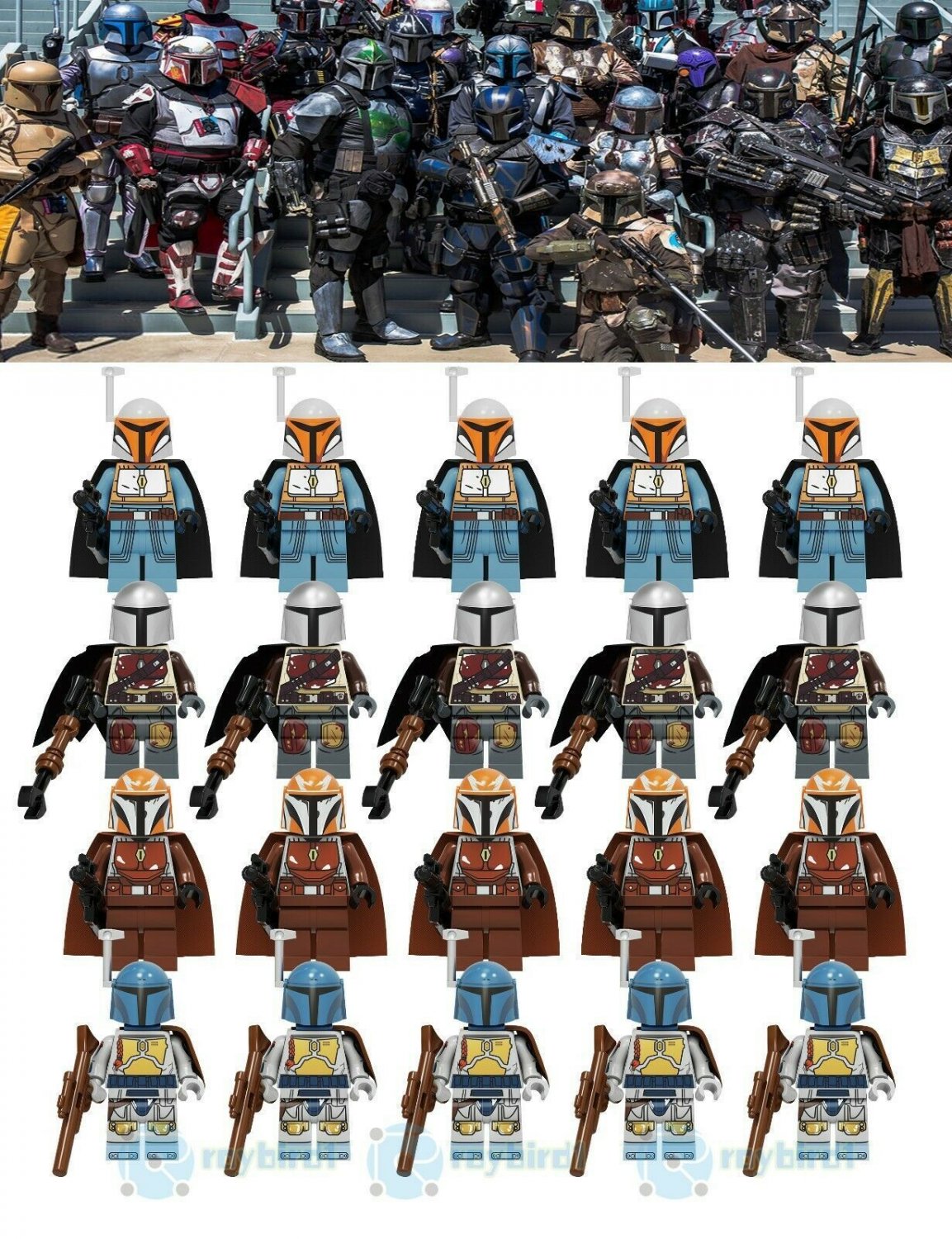 20Pcs/set Style Mandalorian Mix Mercenary Group Army Star Wars Minifigures