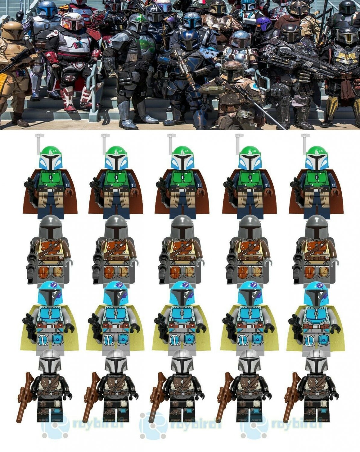 20Pcs/set The Mandalorian Mix Mercenary Group Military Star Wars Minifigures