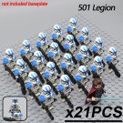 21Pcs Clone Trooper Anakin Skywalker 501st Legion Army Star Wars  Minifigure