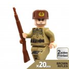 20Pcs/set WW2 Soviet Union Soldiers Military Red Army  Minifigure Block