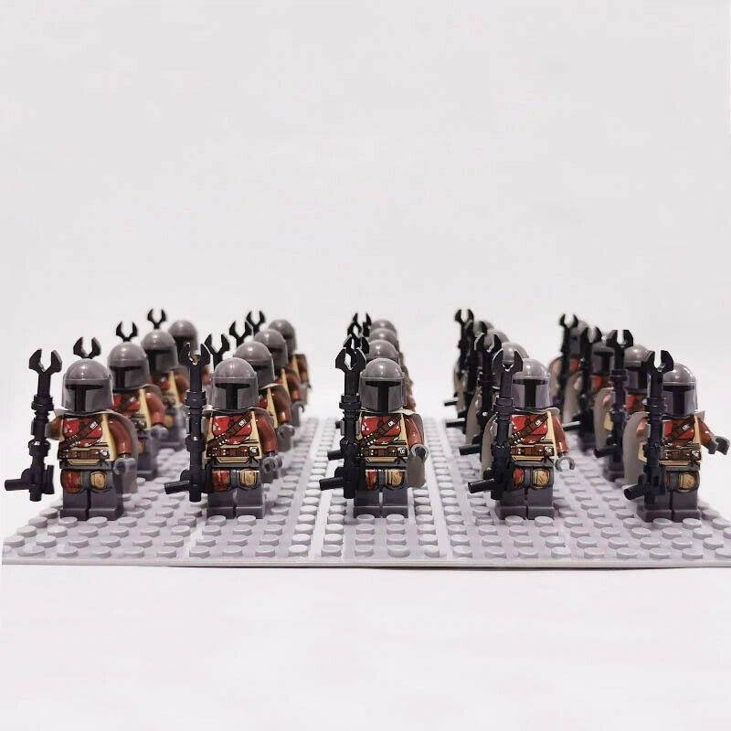 21Pcs/Set Star Wars The Mandalorian Army Military  Minifigure Toys Gift