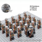 21PCs/set WW2 German Army Officer and Soldiers Infantry Military  Minifigures